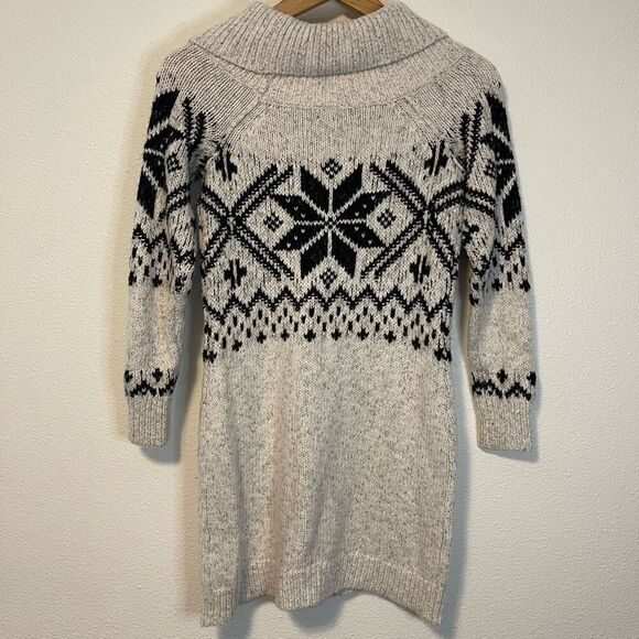 Abercrombie & Fitch Fairisle Off the Shoulder Sweater Dress Size XS - Picture 5 of 9